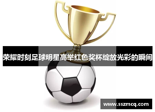 荣耀时刻足球明星高举红色奖杯绽放光彩的瞬间